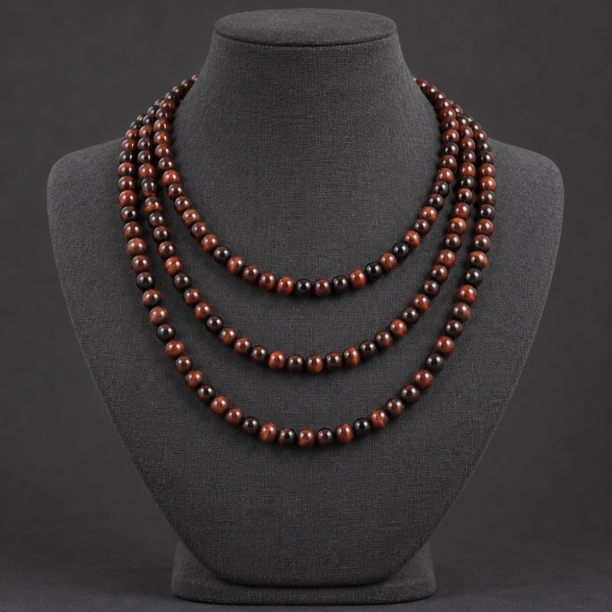 Red Tiger Eye - neck display