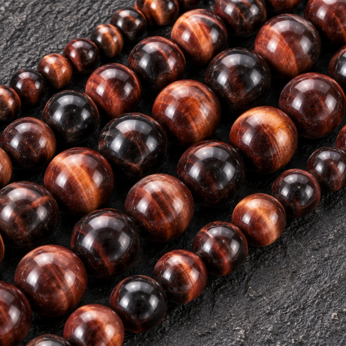 Red Tiger Eye - dark close-up