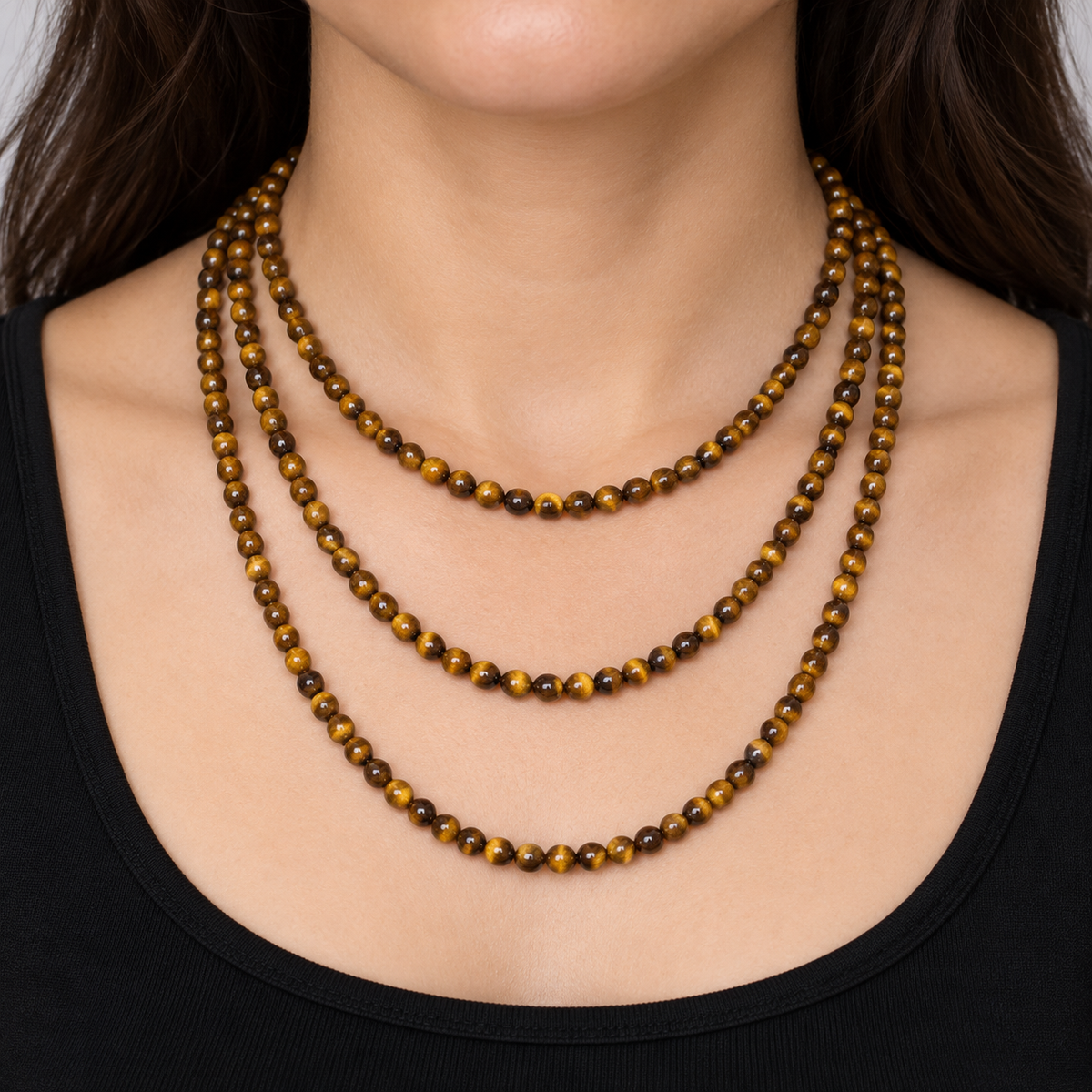 Tiger Eye - necklace styling example