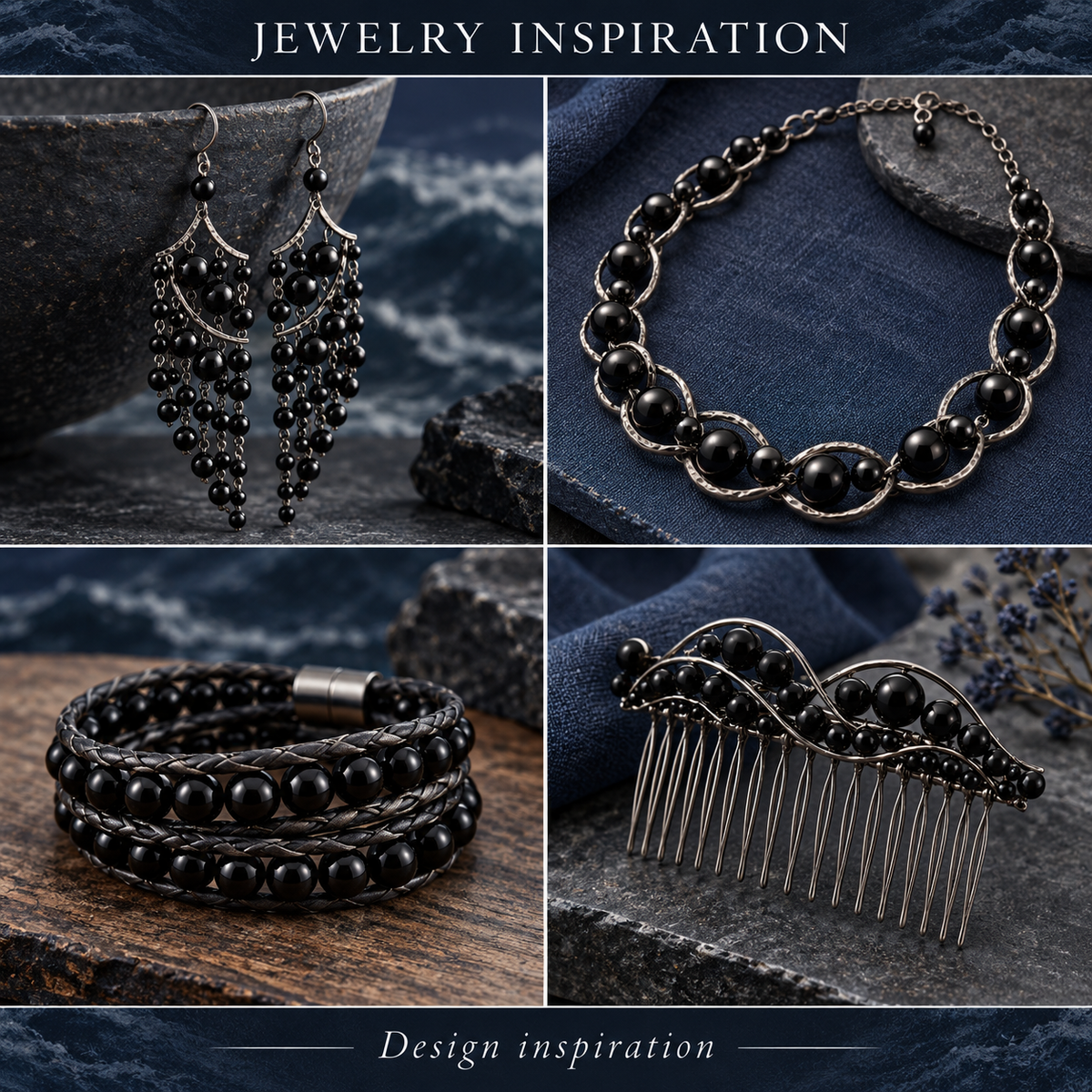 Onyx Gemstone Beads - Round Black Onyx Beads 4mm To 18mm | 15 Inch Strand - jewelry inspiration