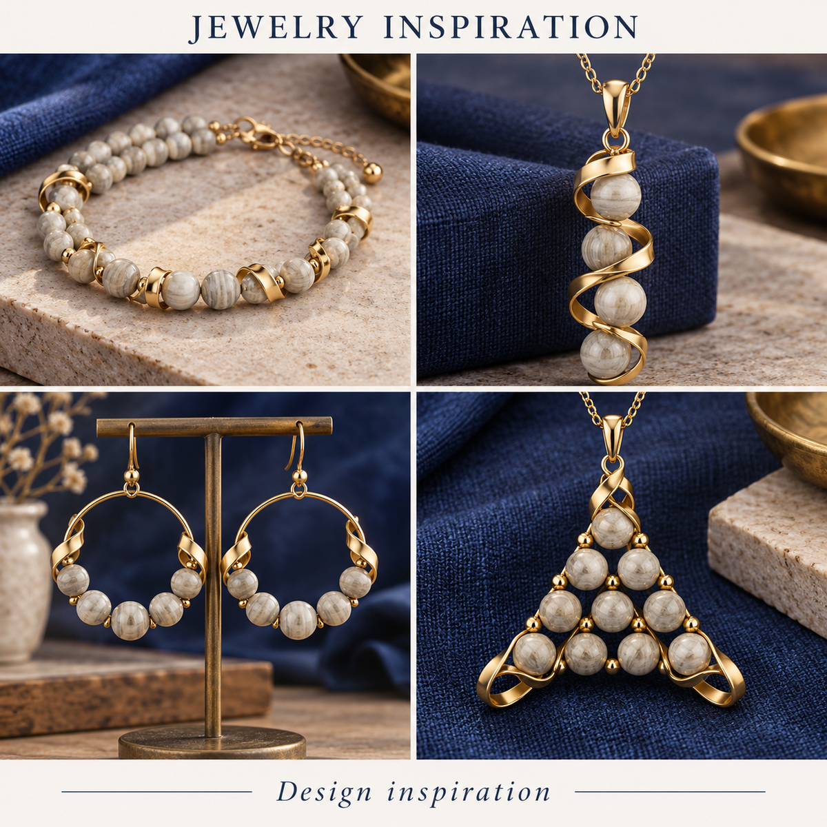 Gray Wooden Jasper - jewelry inspiration