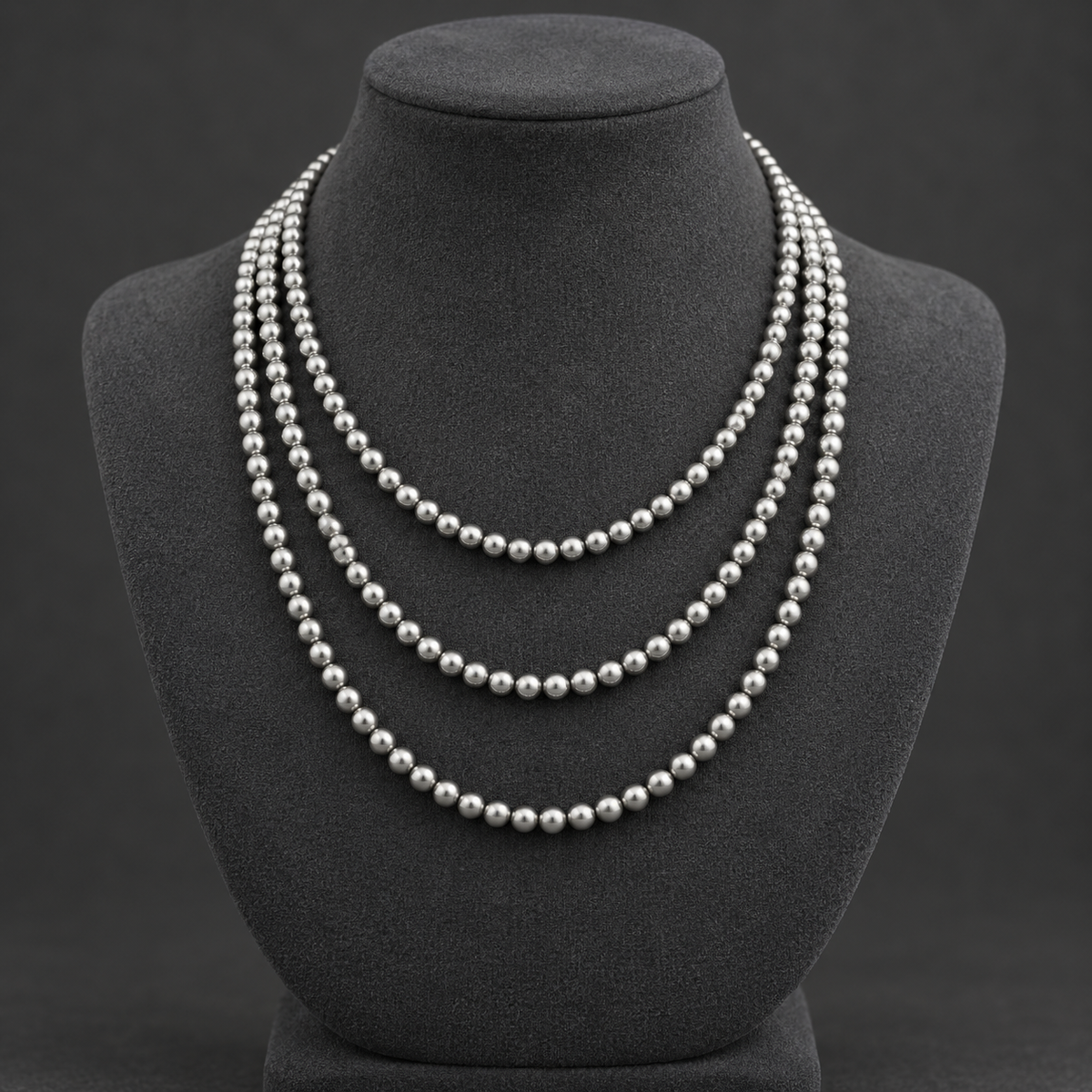 Hematite Round - neck display