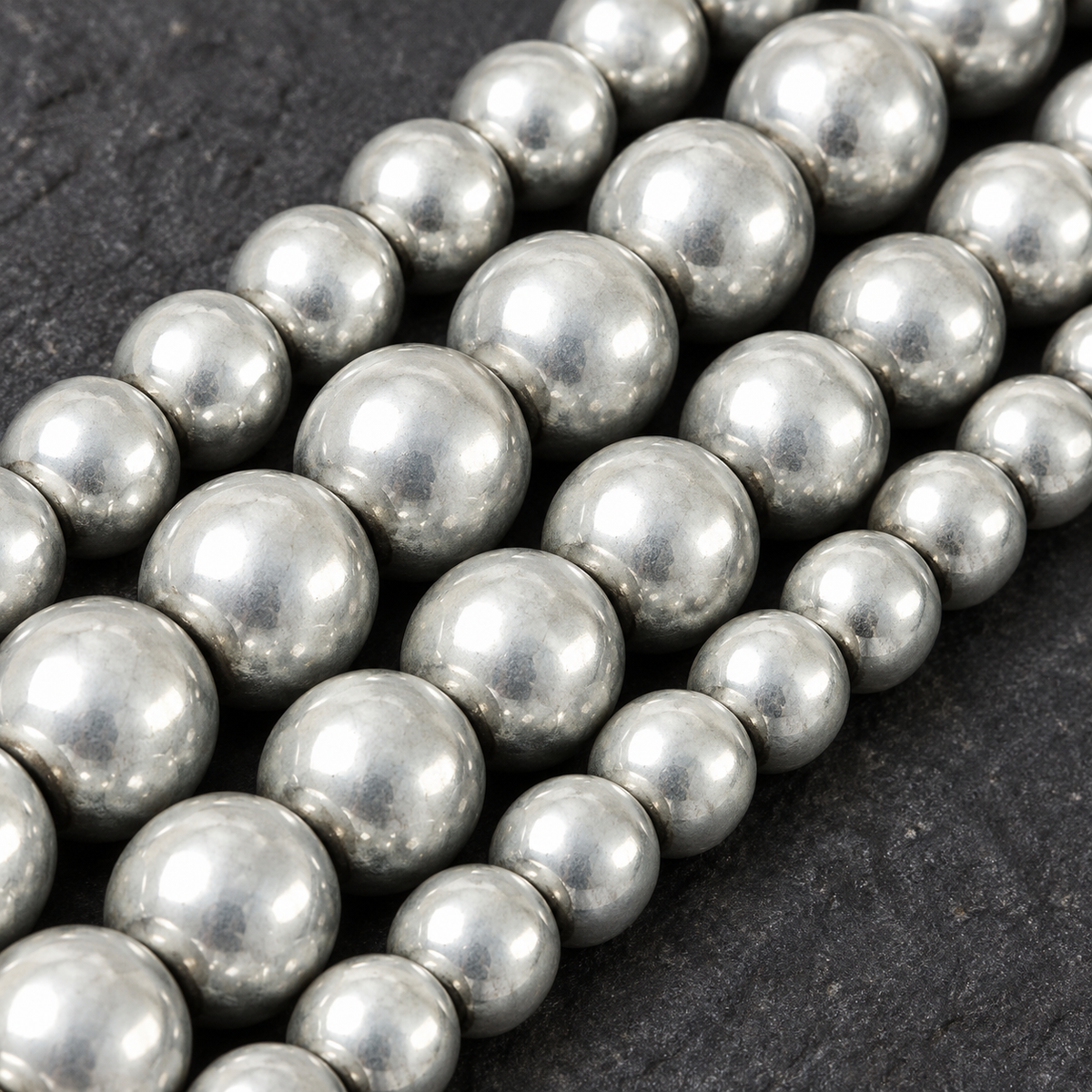 Hematite Round - dark close-up