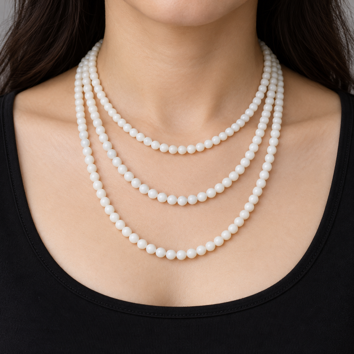 Ivory Agate - necklace styling example