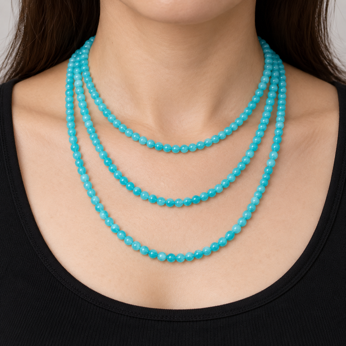 Turquoise Dead Agate - necklace styling example