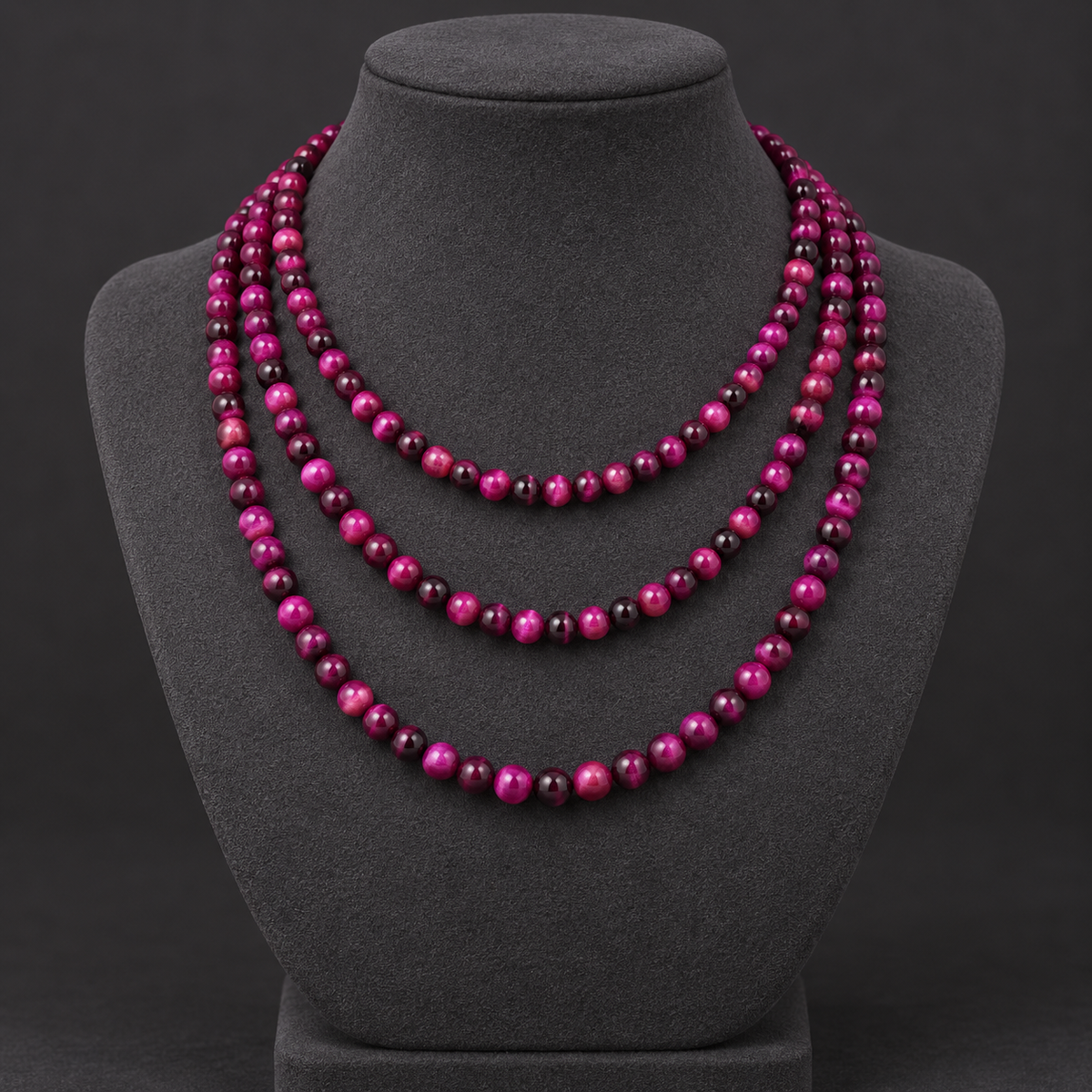 Purple Tiger Eye - neck display