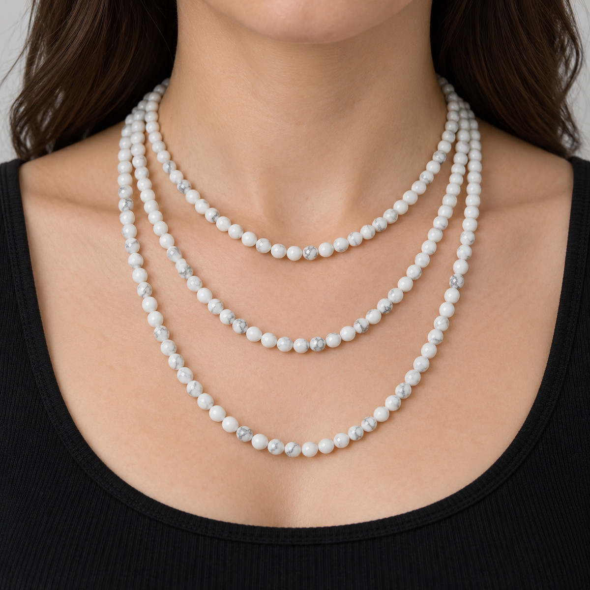 White Malachite - necklace styling example