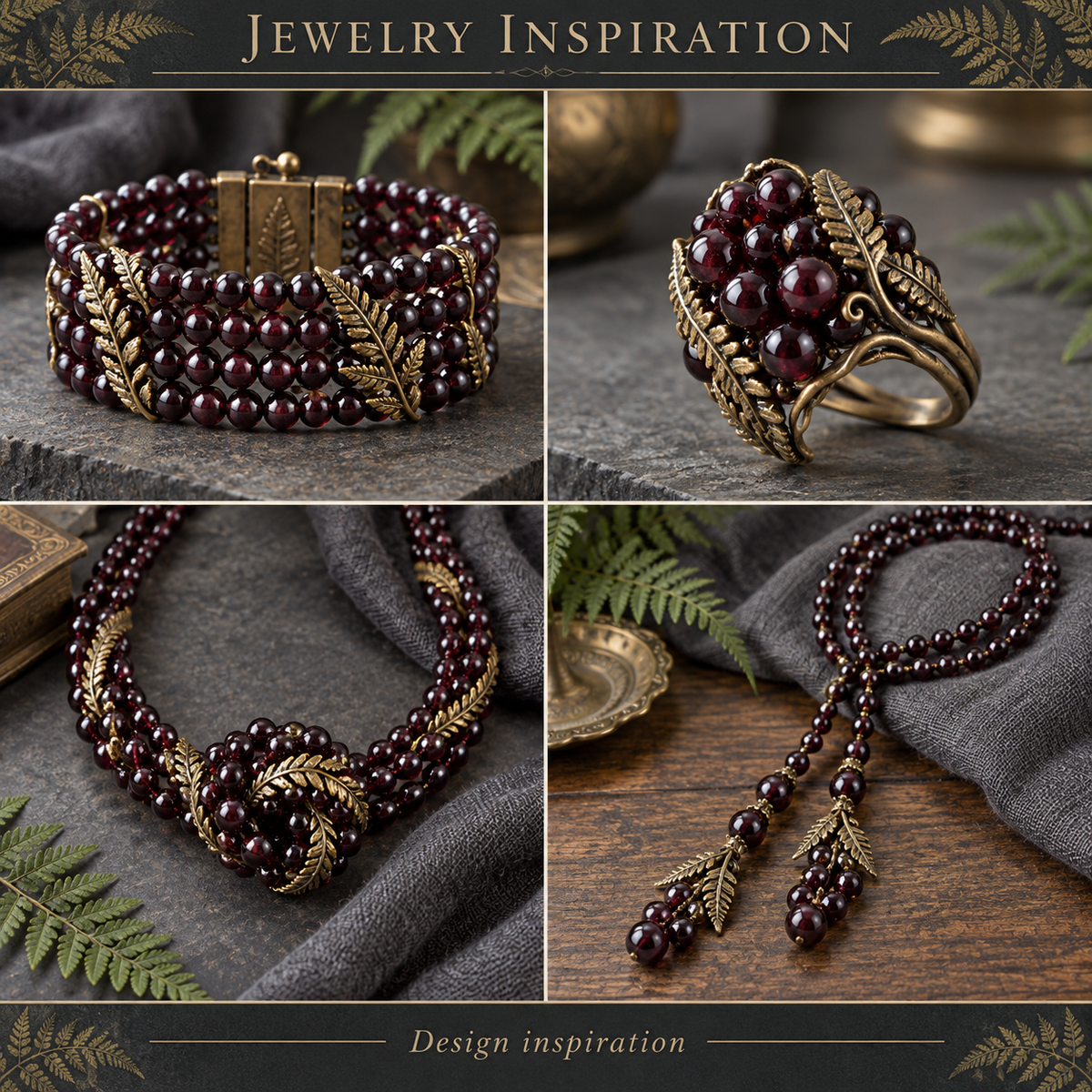 Dark Garnet - jewelry inspiration