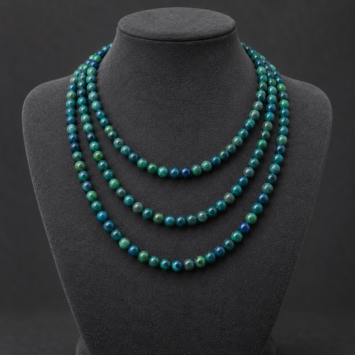 Azurite Chrysocolla - neck display
