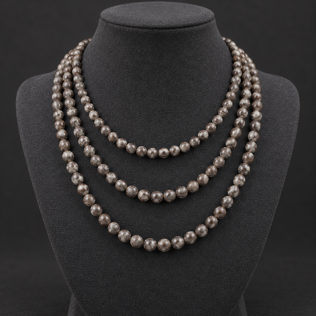Brown Snowflake Jasper - neck display