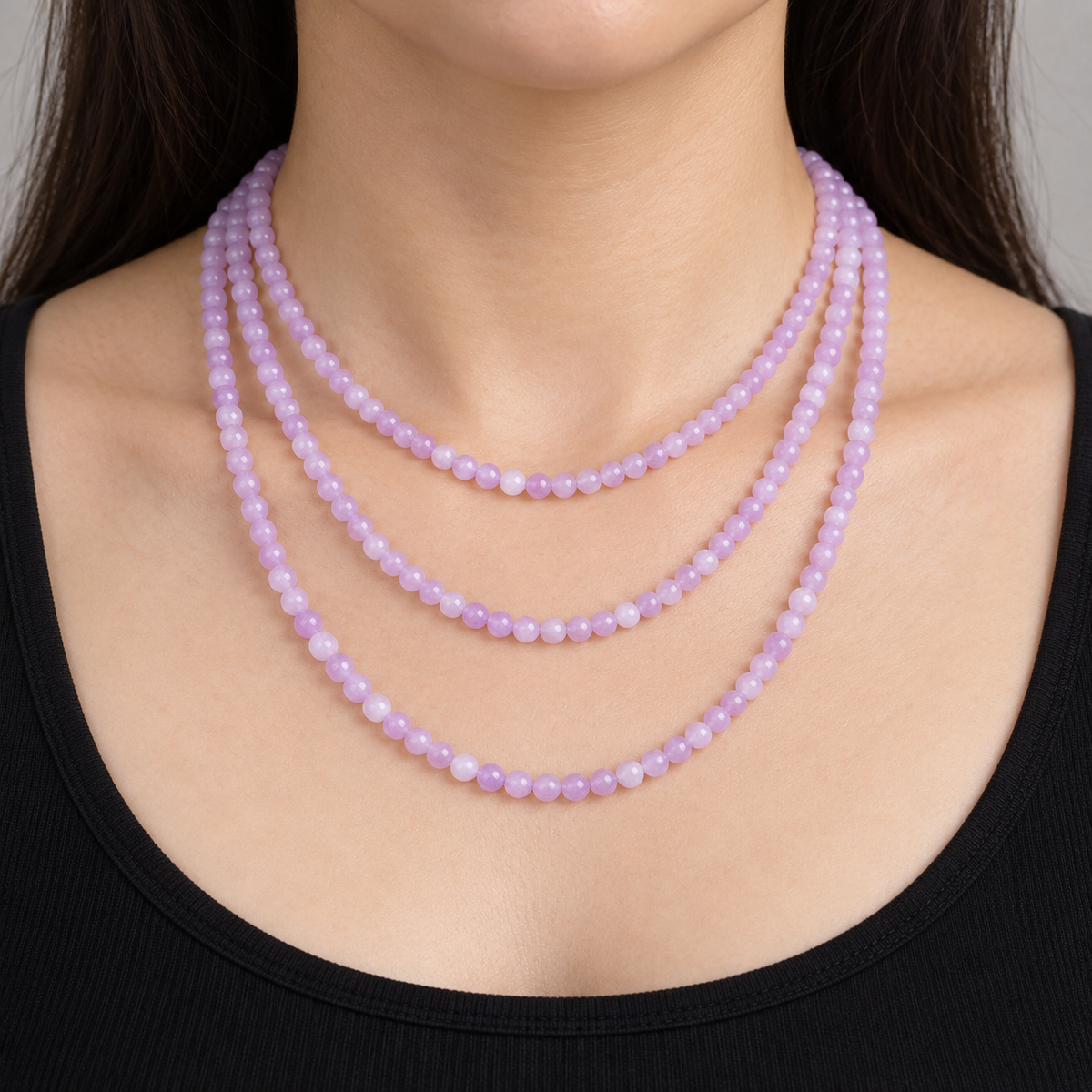 Purple Kunzite - necklace styling example