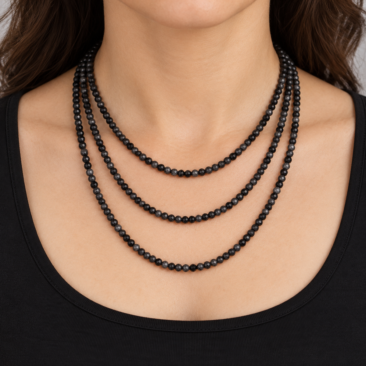 Matte Onyx - necklace styling example