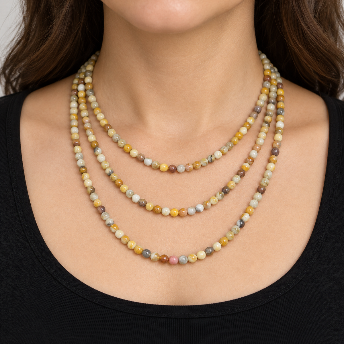 Crazy Agate - necklace styling example