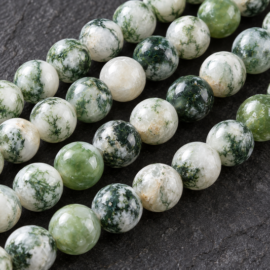 Moss Agate - dark close-up