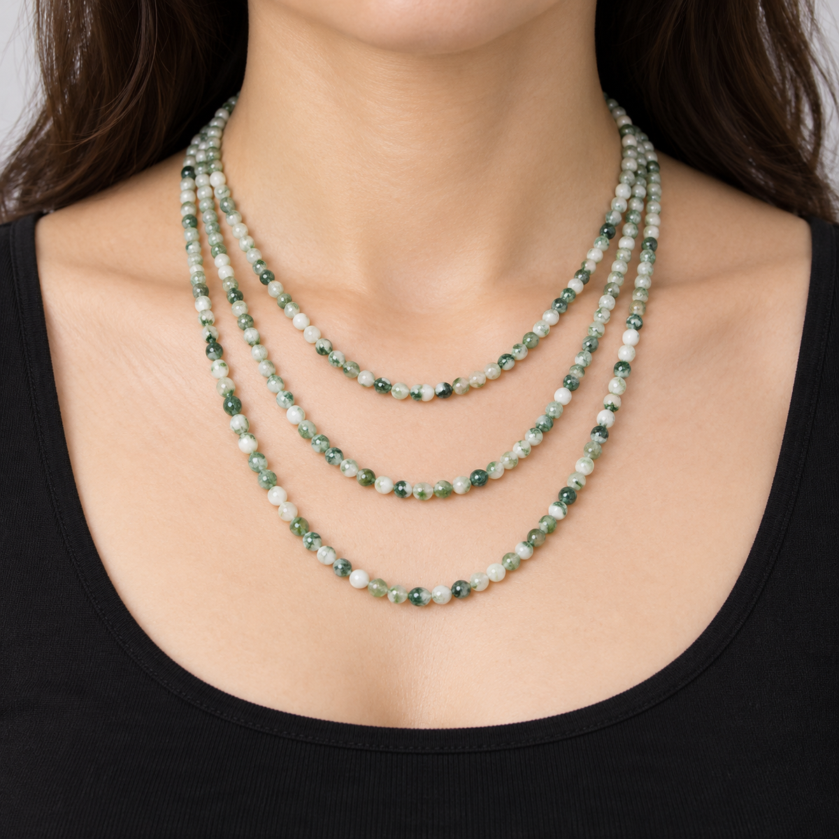 Moss Agate - necklace styling example
