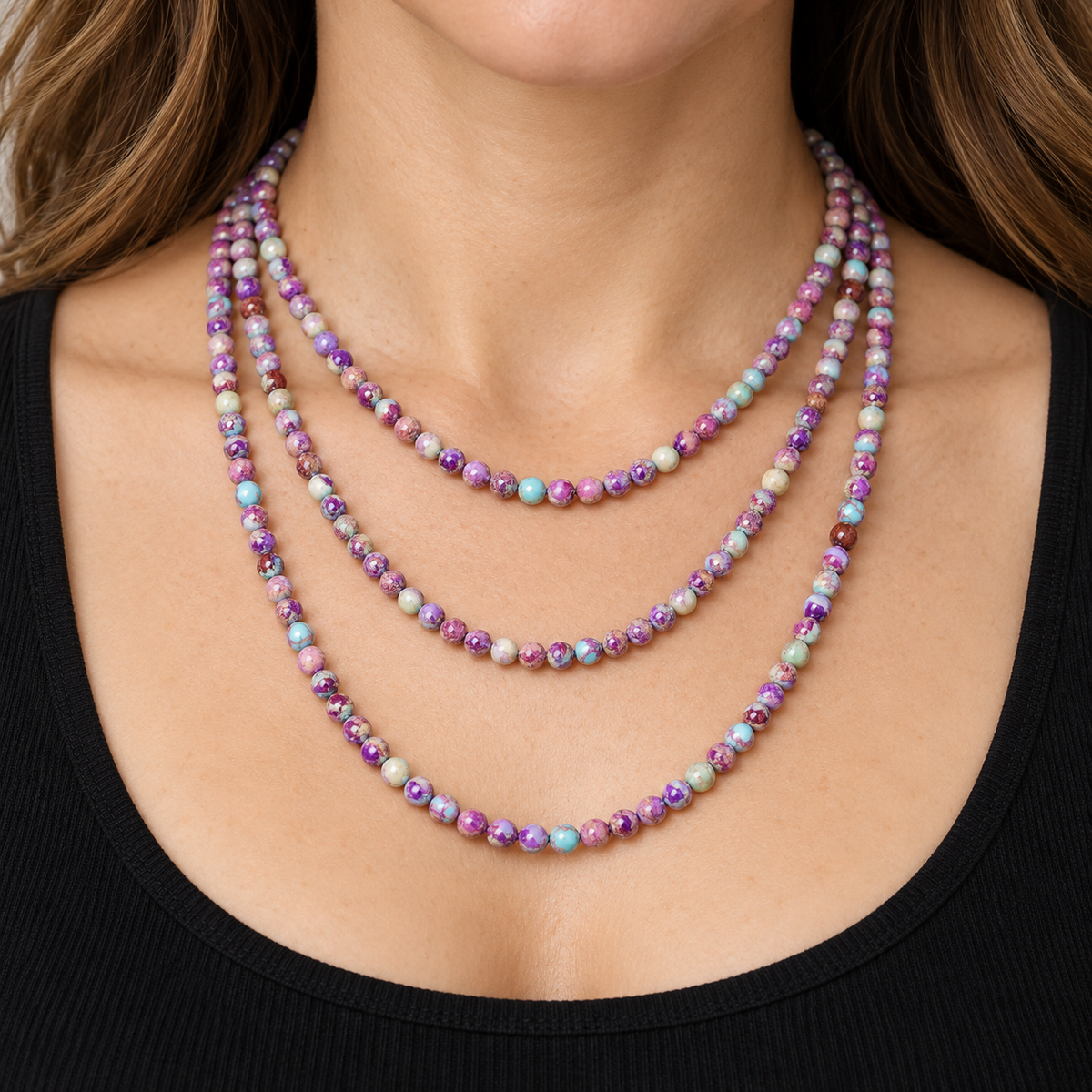 Purple Jasper - necklace styling example