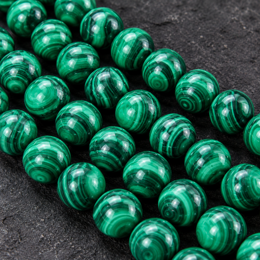 Green Malachite - dark close-up