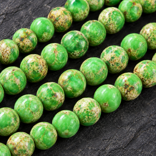 Green Impression Jasper Natural - dark close-up