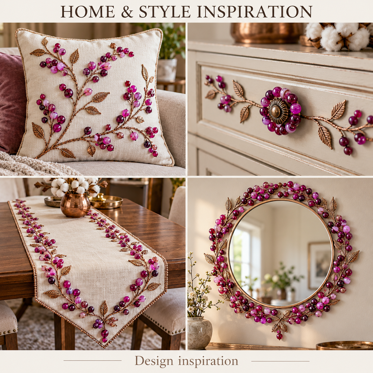 Fuchsia Madagascar Agate Natural - home and accessory inspiration