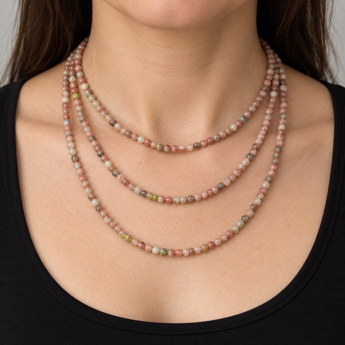 Rhodonite - necklace styling example
