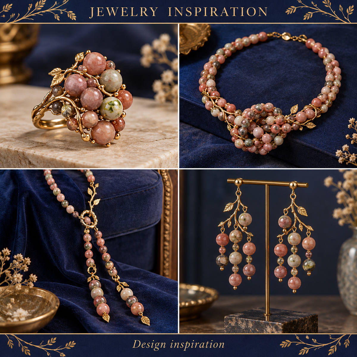 Rhodonite - jewelry inspiration