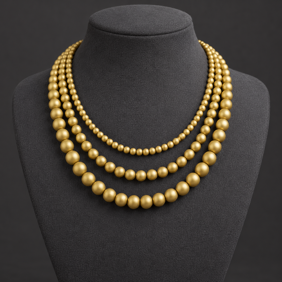 Hematite Matte Gold - neck display