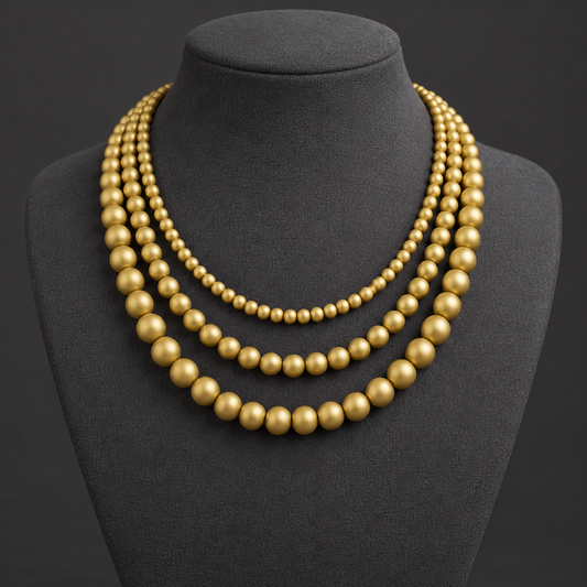 Hematite Matte Gold - neck display
