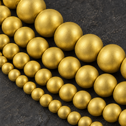 Hematite Matte Gold - dark close-up