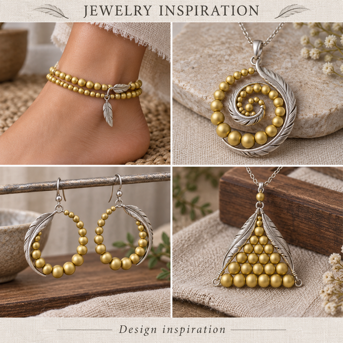 Hematite Matte Gold - jewelry inspiration