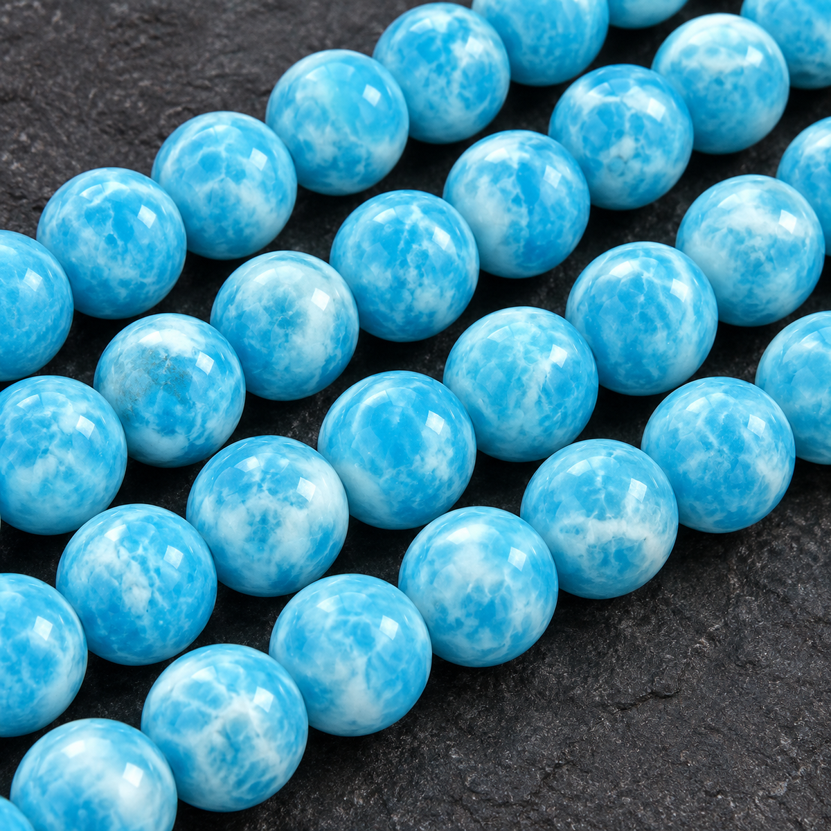 Blue Shoushan Jasper - dark close-up