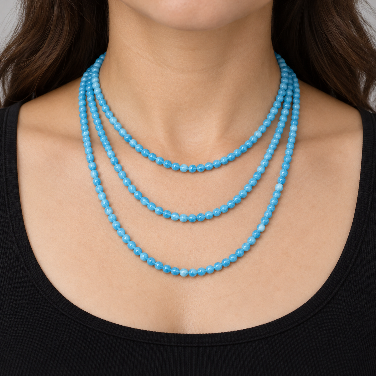 Blue Shoushan Jasper - necklace styling example