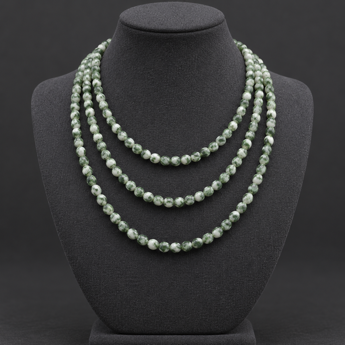 Green Spot Jasper - neck display