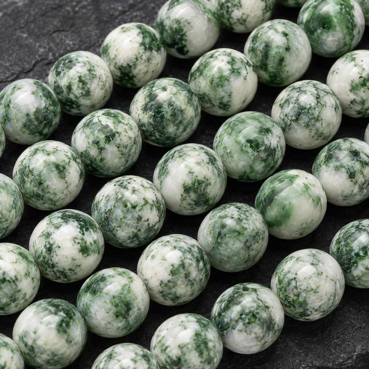 Green Spot Jasper - dark close-up