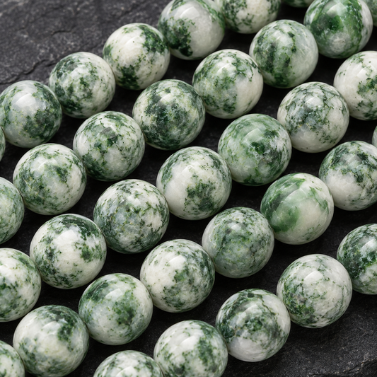 Green Spot Jasper - dark close-up