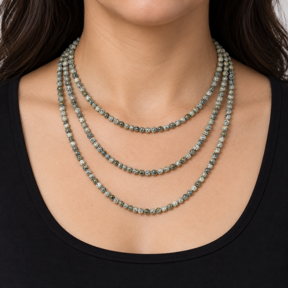 Dalmatian Jasper - necklace styling example