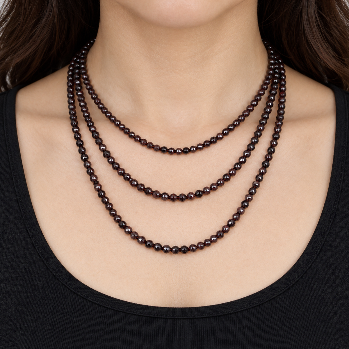 Garnet - necklace styling example