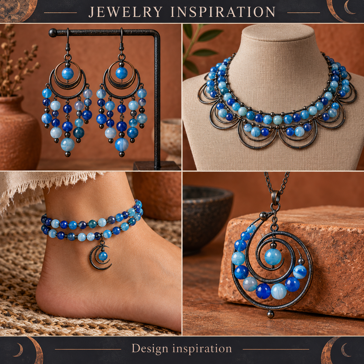 Blue Madagascar Agate - jewelry inspiration