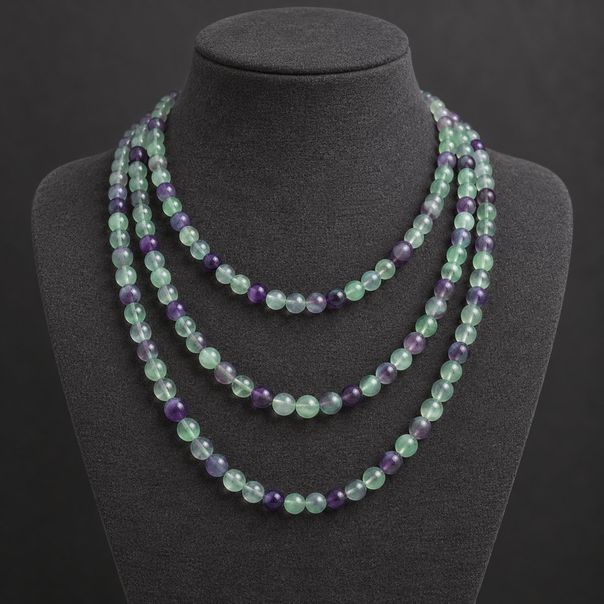 Rainbow Fluorite - neck display