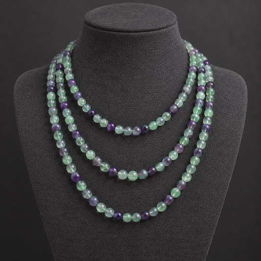 Rainbow Fluorite - neck display
