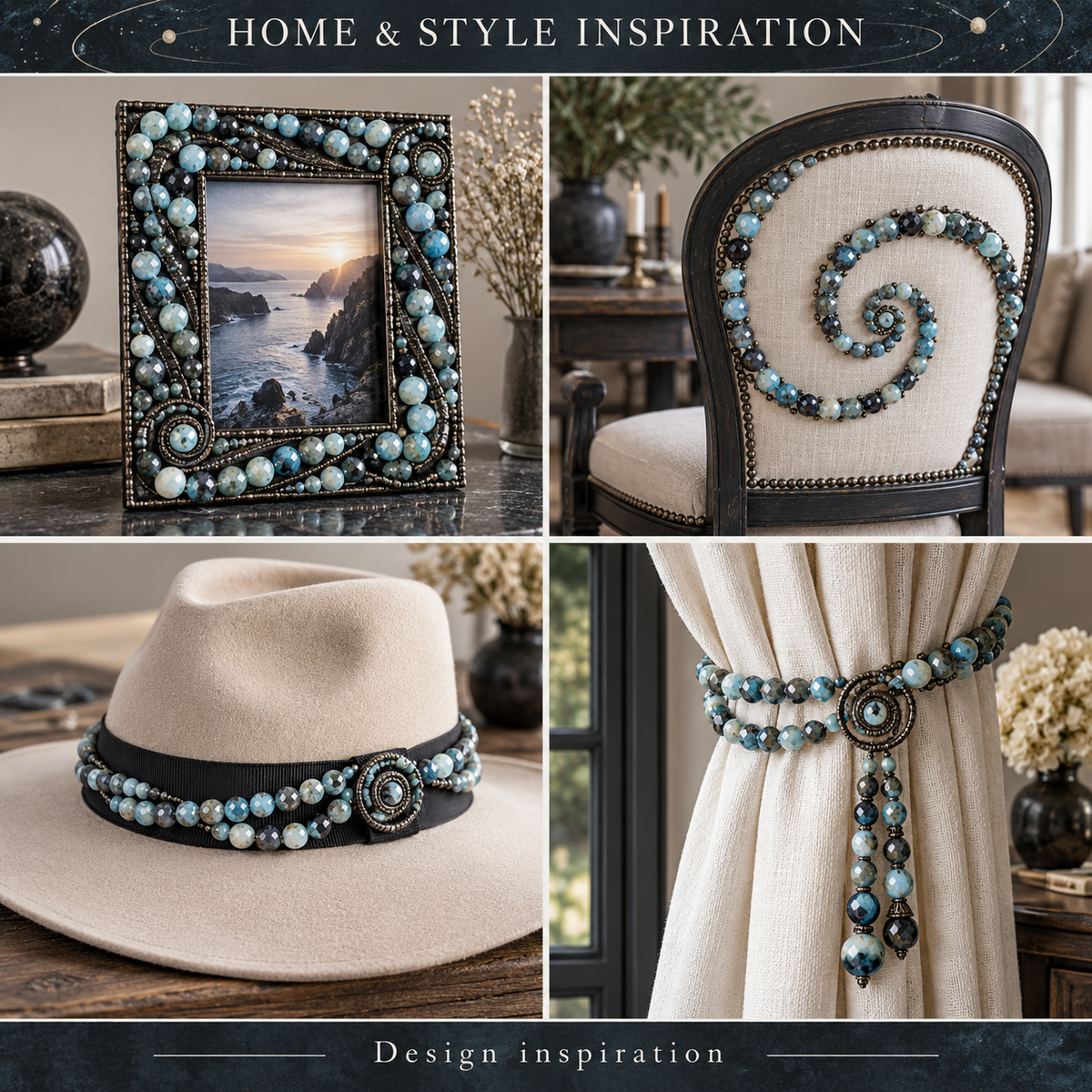 Ocean Blue Crazy Agate Faceted Agate - home and accessory inspiration