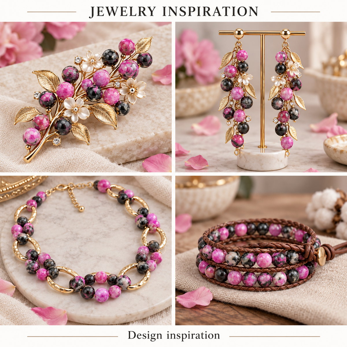 Fuchsia Crazy Agate - jewelry inspiration