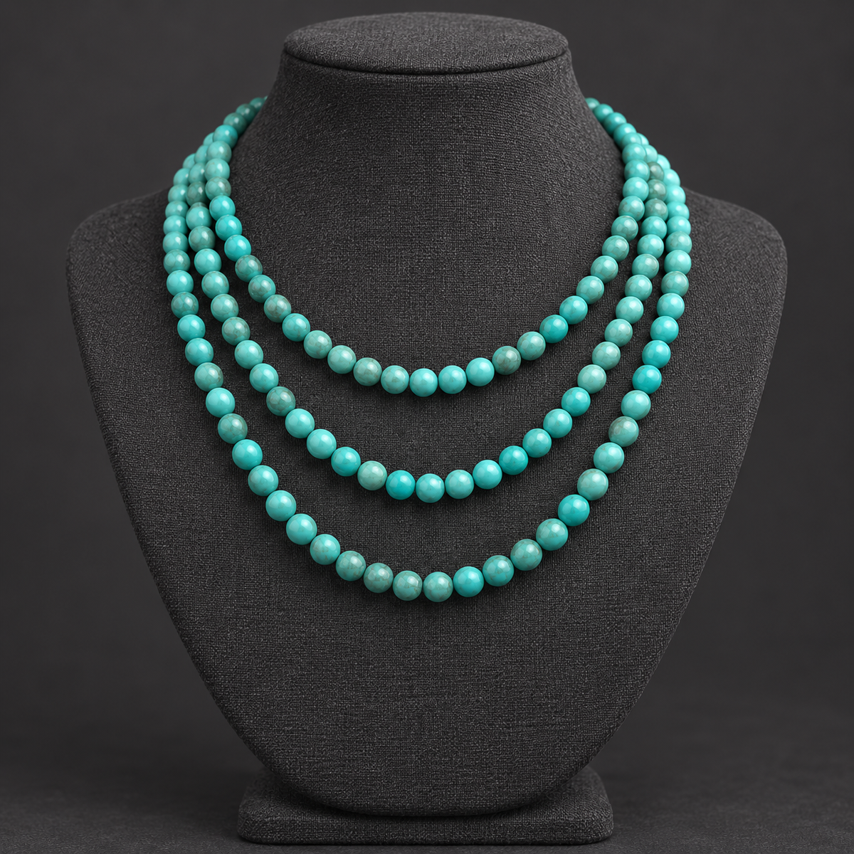 Synthetic Green Turquoise - neck display
