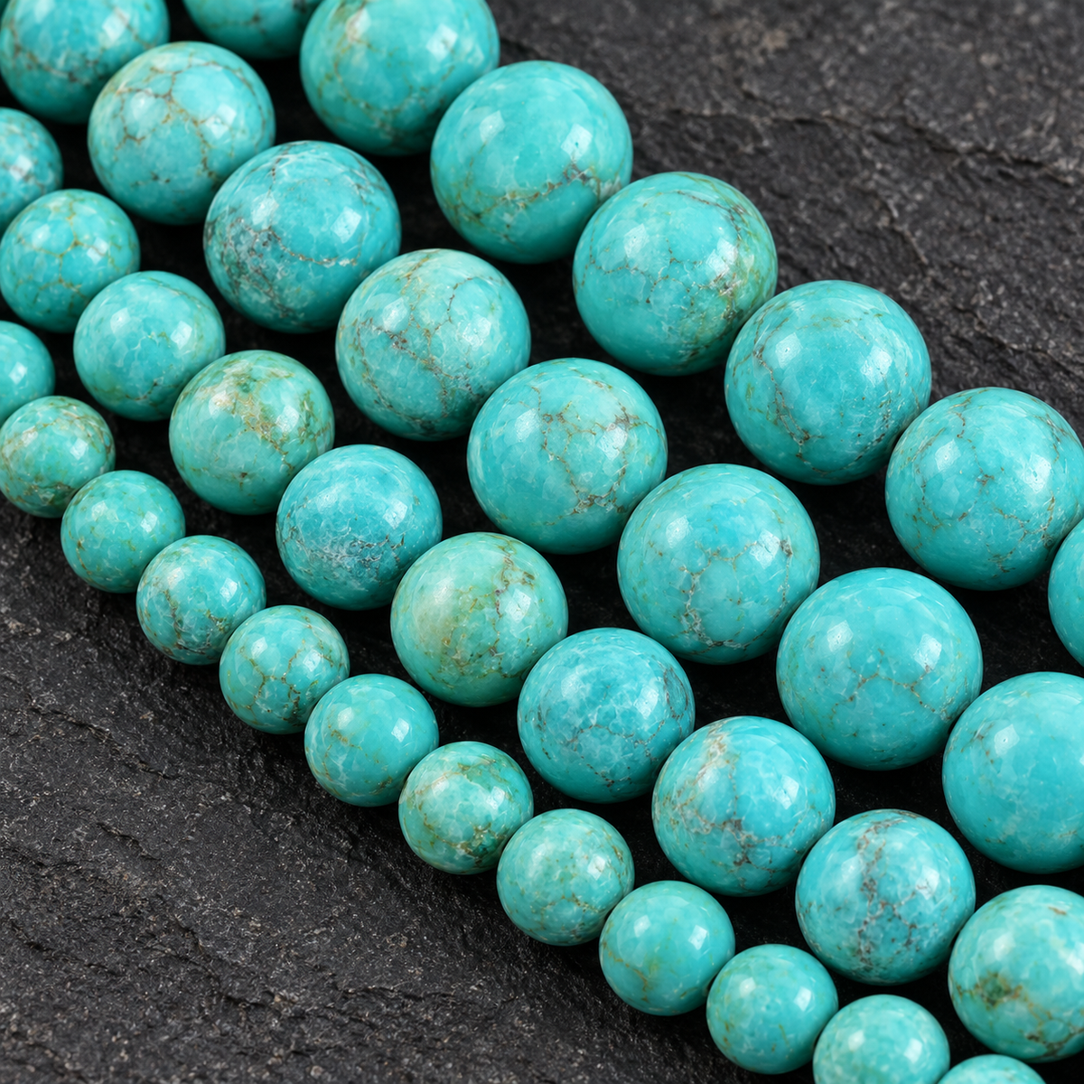 Synthetic Green Turquoise - dark close-up
