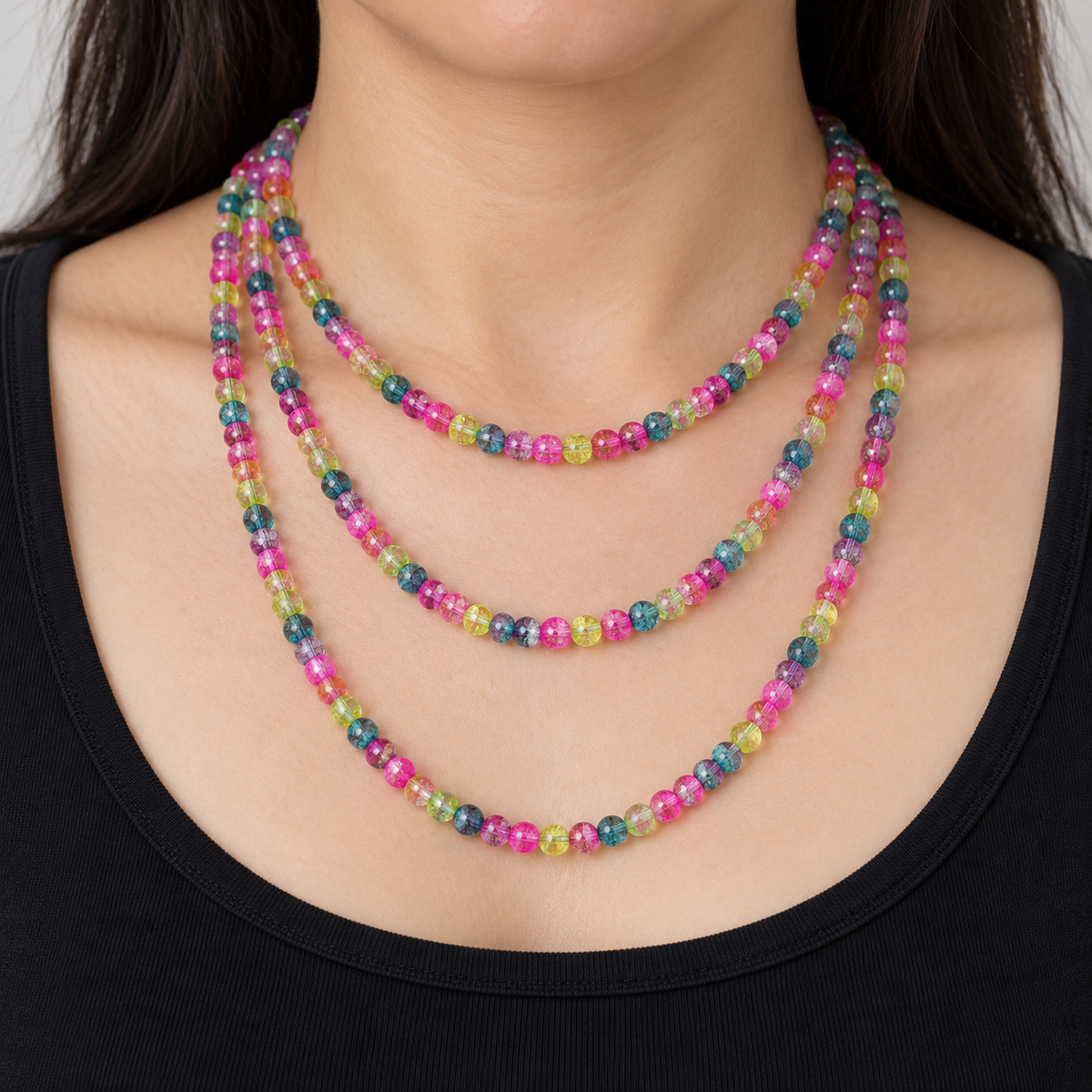 Dyed Quartz - necklace styling example
