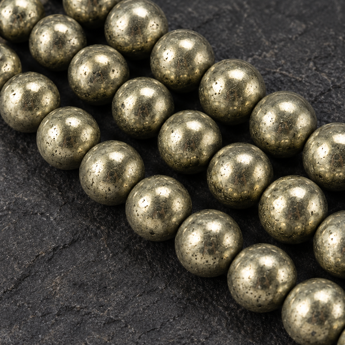 Pyrite - dark close-up