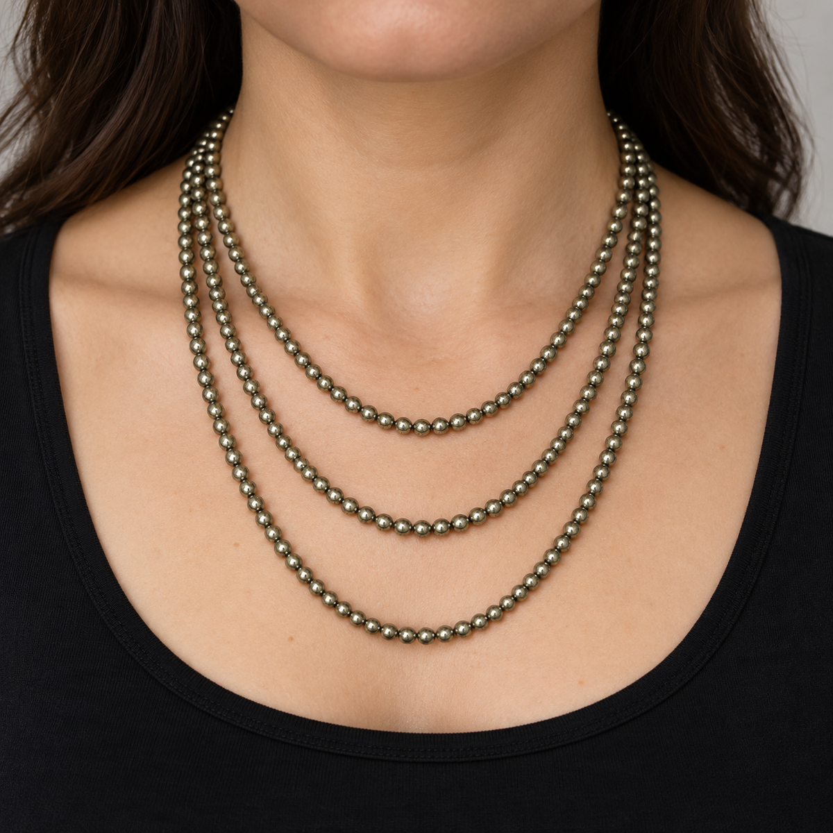 Pyrite - necklace styling example
