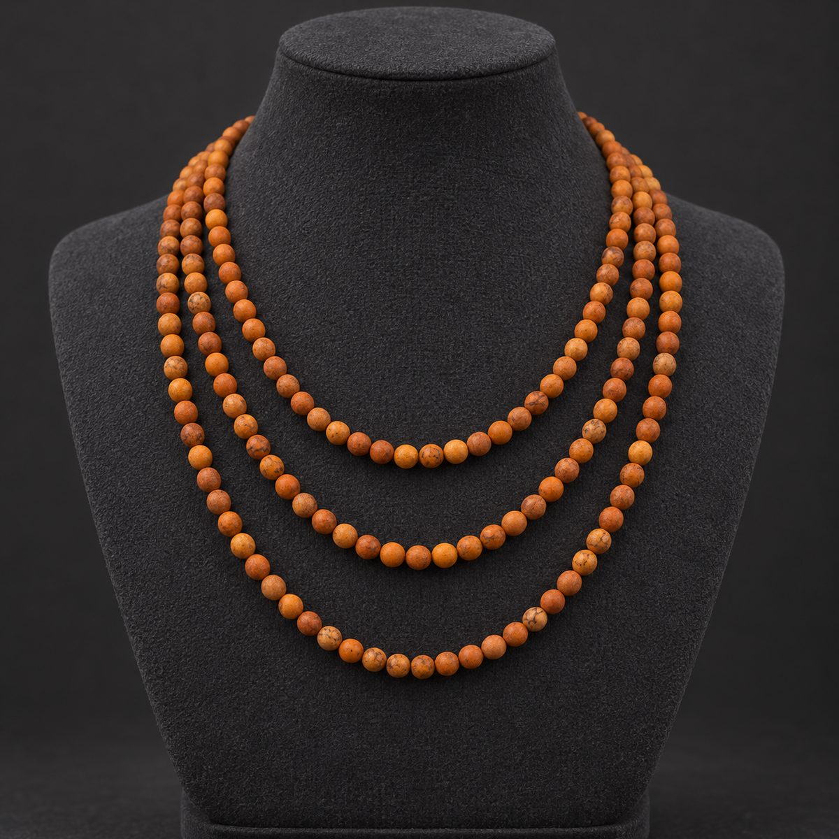 Matte Grain Jasper - neck display