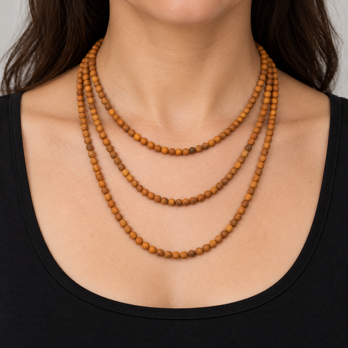 Matte Grain Jasper - necklace styling example