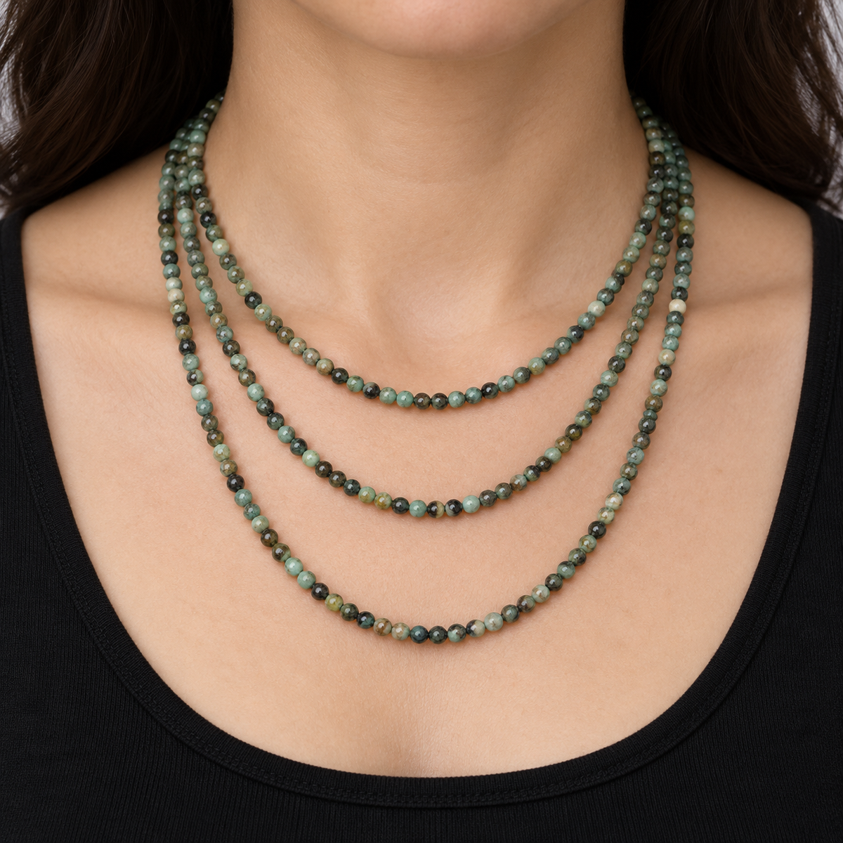 African Turquoise - necklace styling example