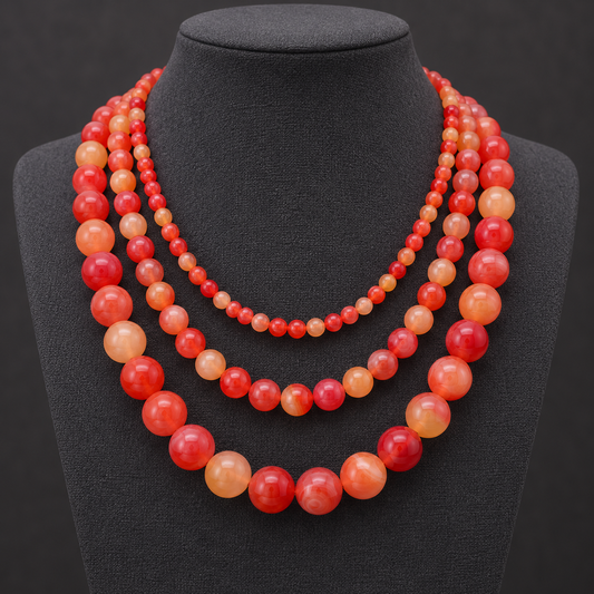 Pink Watermelon Agate - neck display